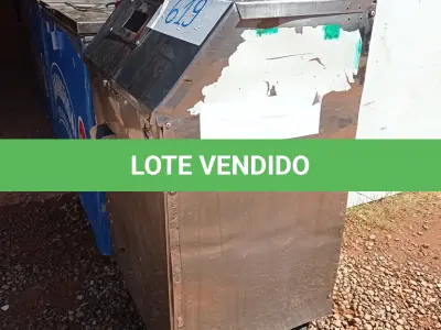 LOTE 619 - 01 MOENDA DE CANA EM AÇO INOX. (NO ESTADO, LEILÃO NÃO TEM GARANTIA E NEM DEVOLUÇÃO, SUJEITO A POSSÍVEIS AVARIAS VISÍVEIS/OCULTAS E/OU AUSÊNCIA DE COMPONENTES).