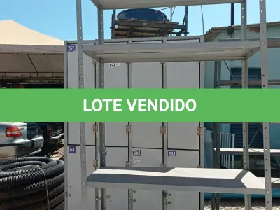 LOTE 624 - 01 ESTANTE DE FERRO COM 05 PRATELEIRAS. (NO ESTADO, LEILÃO NÃO TEM GARANTIA E NEM DEVOLUÇÃO, SUJEITO A POSSÍVEIS AVARIAS VISÍVEIS/OCULTAS E/OU AUSÊNCIA DE COMPONENTES).