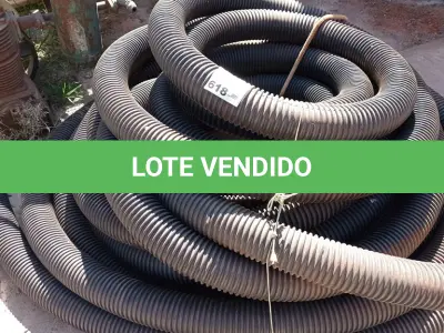 LOTE 618 - 01 ROLO DE MANGUEIRA CORRUGADA 10CM 4”. (NO ESTADO, LEILÃO NÃO TEM GARANTIA E NEM DEVOLUÇÃO, SUJEITO A POSSÍVEIS AVARIAS VISÍVEIS/OCULTAS E/OU AUSÊNCIA DE COMPONENTES).