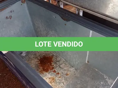 LOTE 601 - 01 FREEZER HORIZONTAL COM 01 TAMPA SEM O MOTOR. (NO ESTADO, LEILÃO NÃO TEM GARANTIA E NEM DEVOLUÇÃO, SUJEITO A POSSÍVEIS AVARIAS VISÍVEIS/OCULTAS E/OU AUSÊNCIA DE COMPONENTES).