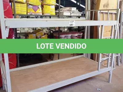 LOTE 590 - 01 CAMA BELICHE EM METAL. (NO ESTADO, LEILÃO NÃO TEM GARANTIA E NEM DEVOLUÇÃO, SUJEITO A POSSÍVEIS AVARIAS VISÍVEIS/OCULTAS E/OU AUSÊNCIA DE COMPONENTES).