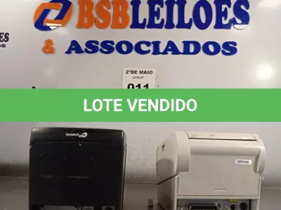 LOTE 011 - 02 IMPRESSORAS DE CUPOM SENDO 01 BEMATECH NÃO FISCAL E 01 EPSON. (NO ESTADO, LEILÃO NÃO TEM GARANTIA E NEM DEVOLUÇÃO, SUJEITO A POSSÍVEIS AVARIAS VISÍVEIS/OCULTAS E/OU AUSÊNCIA DE COMPONENTES).