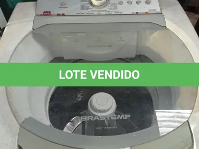 LOTE 156 - 01 MÁQUINA DE LAVAR ROUPAS MARCA BRASTEMP 11KG 220V. (NO ESTADO, LEILÃO NÃO TEM GARANTIA E NEM DEVOLUÇÃO, SUJEITO A POSSÍVEIS AVARIAS VISÍVEIS/OCULTAS E/OU AUSÊNCIA DE COMPONENTES).