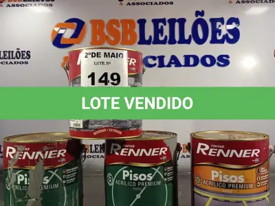 LOTE 149 - 03 GALÕES DE TINTA PARA PISO RENNER E 01 GALÃO DE RESINA ACRÍLICA PARA PEDRAS 3,6L. (NO ESTADO, LEILÃO NÃO TEM GARANTIA E NEM DEVOLUÇÃO, SUJEITO A POSSÍVEIS AVARIAS VISÍVEIS/OCULTAS E/OU AUSÊNCIA DE COMPONENTES).