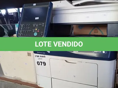 LOTE 079 - 02 IMPRESSORAS MULTIFUNCIONAL MARCAS XEROX MODELOS WORKCENTRE 3655/6015. (NO ESTADO, LEILÃO NÃO TEM GARANTIA E NEM DEVOLUÇÃO, SUJEITO A POSSÍVEIS AVARIAS VISÍVEIS/OCULTAS E/OU AUSÊNCIA DE COMPONENTES).
