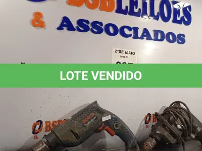 LOTE 037 - 02 FURADEIRAS MARCAS E MODELOS DIVERSOS. (NO ESTADO, LEILÃO NÃO TEM GARANTIA E NEM DEVOLUÇÃO, SUJEITO A POSSÍVEIS AVARIAS VISÍVEIS/OCULTAS E/OU AUSÊNCIA DE COMPONENTES).