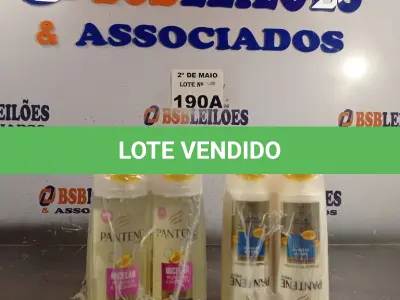LOTE 190 - 06 FRASCOS DE CONDICIONADOR PANTENE PRO-V BRILHO EXTREMO 175ML E 06 FRASCOS DE SHAMPOO PANTENE PRO-V MICELAR PURIFICA E HIDRATA 200ML. (NO ESTADO, LEILÃO NÃO TEM GARANTIA E NEM DEVOLUÇÃO, SUJEITO A POSSÍVEIS AVARIAS VISÍVEIS/OCULTAS E/OU AUSÊNCIA DE COMPONENTES).