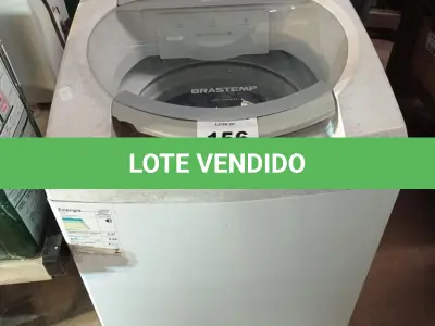 LOTE 156 - 01 MÁQUINA DE LAVAR ROUPAS MARCA BRASTEMP 11KG 220V. (NO ESTADO, LEILÃO NÃO TEM GARANTIA E NEM DEVOLUÇÃO, SUJEITO A POSSÍVEIS AVARIAS VISÍVEIS/OCULTAS E/OU AUSÊNCIA DE COMPONENTES).