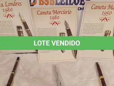 LOTE 149 - 03 CANETAS SENDO: 01 MARLOWE 1950, 01 MERCÚRIO 1980 E 01 LONDRES 1980. (NO ESTADO, LEILÃO NÃO TEM GARANTIA E NEM DEVOLUÇÃO, SUJEITO A POSSÍVEIS AVARIAS VISÍVEIS/OCULTAS E/OU AUSÊNCIA DE COMPONENTES).