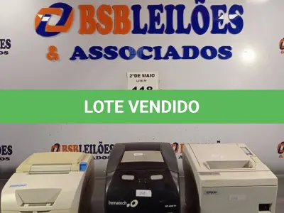 LOTE 118 - 03 IMPRESSORAS DE CUPOM SENDO: 01 BEMATECH NÃO FISCAL, 01 DIEBLOLD E 01 EPSON. (NO ESTADO, LEILÃO NÃO TEM GARANTIA E NEM DEVOLUÇÃO, SUJEITO A POSSÍVEIS AVARIAS VISÍVEIS/OCULTAS E/OU AUSÊNCIA DE COMPONENTES).