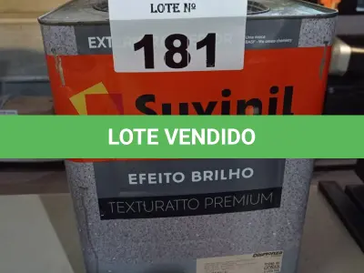 LOTE 181 - 01 LATA DE TEXTURATTO PREMIUM SUVINIL EFEITO BRILHO BASE 24KG. (NO ESTADO, LEILÃO NÃO TEM GARANTIA E NEM DEVOLUÇÃO, SUJEITO A POSSÍVEIS AVARIAS VISÍVEIS/OCULTAS E/OU AUSÊNCIA DE COMPONENTES).