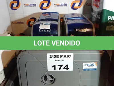 LOTE 174 - 03 IMPRESSORAS DE CARTÃO DATACARD SD 260 PARA RETIRADA DE PEÇAS. (NO ESTADO, LEILÃO NÃO TEM GARANTIA E NEM DEVOLUÇÃO, SUJEITO A POSSÍVEIS AVARIAS VISÍVEIS/OCULTAS E/OU AUSÊNCIA DE COMPONENTES).