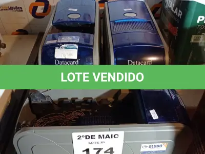 LOTE 174 - 03 IMPRESSORAS DE CARTÃO DATACARD SD 260 PARA RETIRADA DE PEÇAS. (NO ESTADO, LEILÃO NÃO TEM GARANTIA E NEM DEVOLUÇÃO, SUJEITO A POSSÍVEIS AVARIAS VISÍVEIS/OCULTAS E/OU AUSÊNCIA DE COMPONENTES).