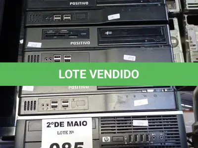 LOTE 085 - 04 CPU’S MARCAS E MODELOS DIVERSOS PARA RETIRADA DE PEÇAS. (NO ESTADO, LEILÃO NÃO TEM GARANTIA E NEM DEVOLUÇÃO, SUJEITO A POSSÍVEIS AVARIAS VISÍVEIS/OCULTAS E/OU AUSÊNCIA DE COMPONENTES).