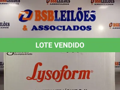 LOTE 144 - 12 LITROS DE LYSOFORM. (NO ESTADO, LEILÃO NÃO TEM GARANTIA E NEM DEVOLUÇÃO, SUJEITO A POSSÍVEIS AVARIAS VISÍVEIS/OCULTAS E/OU AUSÊNCIA DE COMPONENTES).