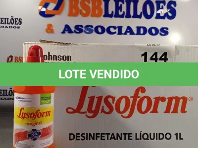 LOTE 144 - 12 LITROS DE LYSOFORM. (NO ESTADO, LEILÃO NÃO TEM GARANTIA E NEM DEVOLUÇÃO, SUJEITO A POSSÍVEIS AVARIAS VISÍVEIS/OCULTAS E/OU AUSÊNCIA DE COMPONENTES).