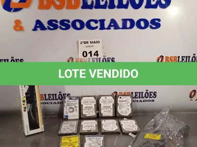 LOTE 014 - 01 AFIADOR DE FACAS, 01 PLACA DE VÍDEO E 10 HARD DISC PARA NOTEBOOK MARCAS E MODELOS DIVERSOS. (NO ESTADO, LEILÃO NÃO TEM GARANTIA E NEM DEVOLUÇÃO, SUJEITO A POSSÍVEIS AVARIAS VISÍVEIS/OCULTAS E/OU AUSÊNCIA DE COMPONENTES).