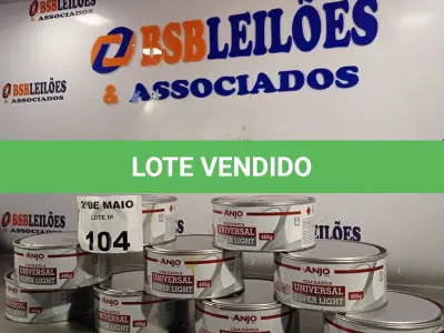 LOTE 104 - 09 LATAS DE COLA PLÁSTICA ANJO 495G. (NO ESTADO, LEILÃO NÃO TEM GARANTIA E NEM DEVOLUÇÃO, SUJEITO A POSSÍVEIS AVARIAS VISÍVEIS/OCULTAS E/OU AUSÊNCIA DE COMPONENTES).