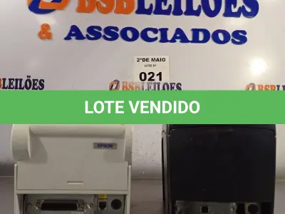 LOTE 021 - 02 IMPRESSORAS DE CUPOM SENDO 01 BEMATECH NÃO FISCAL E 01 EPSON. (NO ESTADO, LEILÃO NÃO TEM GARANTIA E NEM DEVOLUÇÃO, SUJEITO A POSSÍVEIS AVARIAS VISÍVEIS/OCULTAS E/OU AUSÊNCIA DE COMPONENTES).