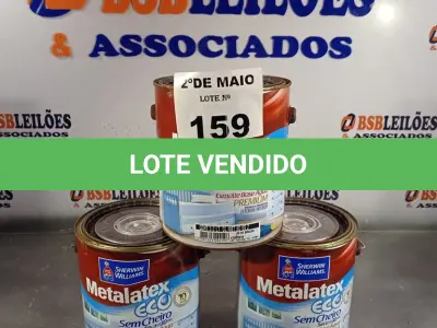 LOTE 159 - 03 GALÕES DE ESMALTE BASE D’AGUA METALATEX BASE ALTO BRILHO 3,6L. (NO ESTADO, LEILÃO NÃO TEM GARANTIA E NEM DEVOLUÇÃO, SUJEITO A POSSÍVEIS AVARIAS VISÍVEIS/OCULTAS E/OU AUSÊNCIA DE COMPONENTES).