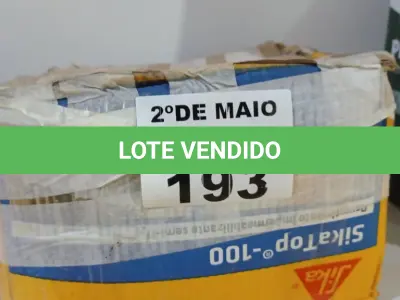 LOTE 193 - 01 CAIXA DE SIKA TOP-100. (NO ESTADO, LEILÃO NÃO TEM GARANTIA E NEM DEVOLUÇÃO, SUJEITO A POSSÍVEIS AVARIAS VISÍVEIS/OCULTAS E/OU AUSÊNCIA DE COMPONENTES).