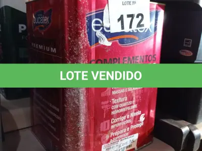 LOTE 172 - 01 LATA DE SELADOR ACRÍLICO EUCATEX 16L. (NO ESTADO, LEILÃO NÃO TEM GARANTIA E NEM DEVOLUÇÃO, SUJEITO A POSSÍVEIS AVARIAS VISÍVEIS/OCULTAS E/OU AUSÊNCIA DE COMPONENTES).
