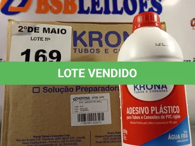 LOTE 169 - 06 TUBOS DE ADESIVO PLÁSTICO PARA TUBOS E CONEXÕES DE PVC RÍGIDO LINHA ÁGUA FRIA 850G. (NO ESTADO, LEILÃO NÃO TEM GARANTIA E NEM DEVOLUÇÃO, SUJEITO A POSSÍVEIS AVARIAS VISÍVEIS/OCULTAS E/OU AUSÊNCIA DE COMPONENTES).