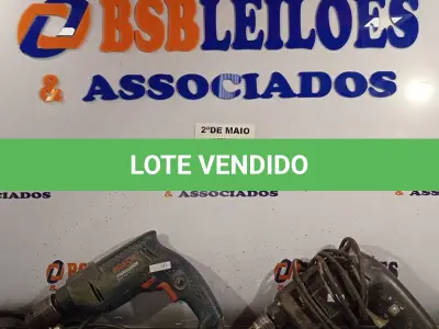 LOTE 037 - 02 FURADEIRAS MARCAS E MODELOS DIVERSOS. (NO ESTADO, LEILÃO NÃO TEM GARANTIA E NEM DEVOLUÇÃO, SUJEITO A POSSÍVEIS AVARIAS VISÍVEIS/OCULTAS E/OU AUSÊNCIA DE COMPONENTES).