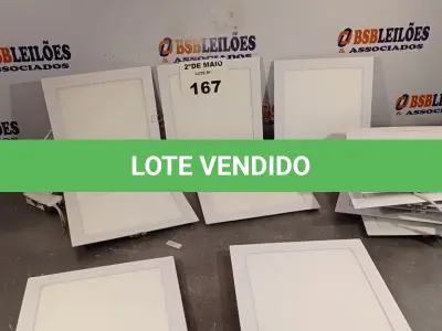 LOTE 167 - 01 LOTE COM VÁRIOS PAINÉIS DE LED DE EMBUTIR MARCAS E MODELOS DIVERSOS. (NO ESTADO, LEILÃO NÃO TEM GARANTIA E NEM DEVOLUÇÃO, SUJEITO A POSSÍVEIS AVARIAS VISÍVEIS/OCULTAS E/OU AUSÊNCIA DE COMPONENTES).