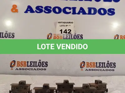 LOTE 142 - 05 APONTADORES DE METAL (LOCOMOTIVA E VAGÕES). (NO ESTADO, LEILÃO NÃO TEM GARANTIA E NEM DEVOLUÇÃO, SUJEITO A POSSÍVEIS AVARIAS VISÍVEIS/OCULTAS E/OU AUSÊNCIA DE COMPONENTES).
