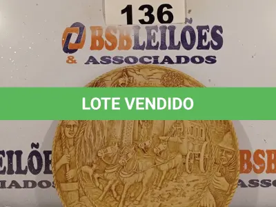 LOTE 136 - 01 PRATO DE PAREDE. (NO ESTADO, LEILÃO NÃO TEM GARANTIA E NEM DEVOLUÇÃO, SUJEITO A POSSÍVEIS AVARIAS VISÍVEIS/OCULTAS E/OU AUSÊNCIA DE COMPONENTES).