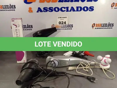 LOTE 024 - 02 SECADORES DE CABELO, 03 MASSAGEADORES E 01 SOPRADOR MARCAS E MODELOS DIVERSOS. (NO ESTADO, LEILÃO NÃO TEM GARANTIA E NEM DEVOLUÇÃO, SUJEITO A POSSÍVEIS AVARIAS VISÍVEIS/OCULTAS E/OU AUSÊNCIA DE COMPONENTES).