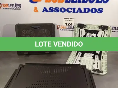 LOTE 124 - 02 SUPORTES PARA NOTEBOOKS. (NO ESTADO, LEILÃO NÃO TEM GARANTIA E NEM DEVOLUÇÃO, SUJEITO A POSSÍVEIS AVARIAS VISÍVEIS/OCULTAS E/OU AUSÊNCIA DE COMPONENTES).