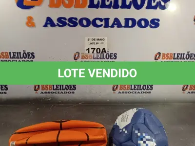 LOTE 170 - 01 BOLA DE BASQUETE E 01 BOLA DE FUTEBOL. (NO ESTADO, LEILÃO NÃO TEM GARANTIA E NEM DEVOLUÇÃO, SUJEITO A POSSÍVEIS AVARIAS VISÍVEIS/OCULTAS E/OU AUSÊNCIA DE COMPONENTES).