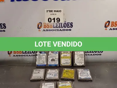 LOTE 019 - 10 HARD DISCO PARA NOTEBOOK MARCAS E MODELOS DIVERSOS. (NO ESTADO, LEILÃO NÃO TEM GARANTIA E NEM DEVOLUÇÃO, SUJEITO A POSSÍVEIS AVARIAS VISÍVEIS/OCULTAS E/OU AUSÊNCIA DE COMPONENTES).