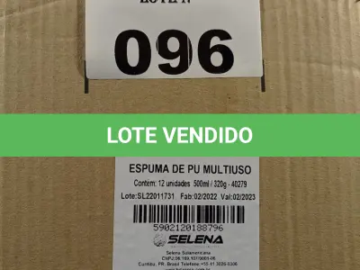 LOTE 096 - 12 TUBOS DE ESPUMA PU MULTIUSO TYTAN. (NO ESTADO, LEILÃO NÃO TEM GARANTIA E NEM DEVOLUÇÃO, SUJEITO A POSSÍVEIS AVARIAS VISÍVEIS/OCULTAS E/OU AUSÊNCIA DE COMPONENTES).