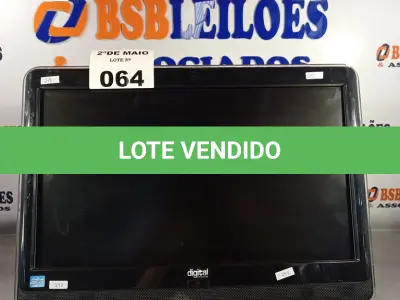LOTE 064 - 01 COMPUTADOR ALL IN ONE CORE I3 PARA RETIRADA DE PEÇAS. (NO ESTADO, LEILÃO NÃO TEM GARANTIA E NEM DEVOLUÇÃO, SUJEITO A POSSÍVEIS AVARIAS VISÍVEIS/OCULTAS E/OU AUSÊNCIA DE COMPONENTES).