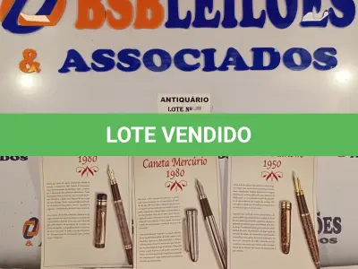 LOTE 149 - 03 CANETAS SENDO: 01 MARLOWE 1950, 01 MERCÚRIO 1980 E 01 LONDRES 1980. (NO ESTADO, LEILÃO NÃO TEM GARANTIA E NEM DEVOLUÇÃO, SUJEITO A POSSÍVEIS AVARIAS VISÍVEIS/OCULTAS E/OU AUSÊNCIA DE COMPONENTES).