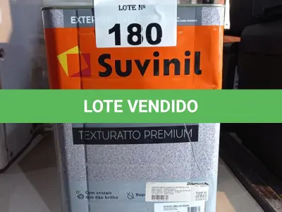LOTE 180 - 01 LATA DE TEXTURATTO PREMIUM SUVINIL EFEITO BRILHO BASE 24KG. (NO ESTADO, LEILÃO NÃO TEM GARANTIA E NEM DEVOLUÇÃO, SUJEITO A POSSÍVEIS AVARIAS VISÍVEIS/OCULTAS E/OU AUSÊNCIA DE COMPONENTES).