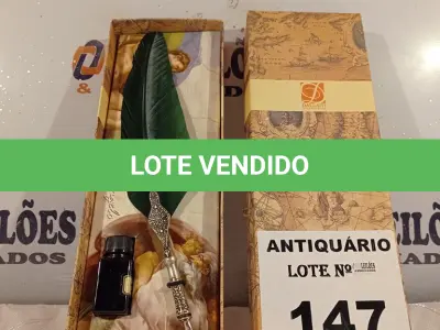 LOTE 147 - 01 CANETA TINTEIRO DE PENA. (NO ESTADO, LEILÃO NÃO TEM GARANTIA E NEM DEVOLUÇÃO, SUJEITO A POSSÍVEIS AVARIAS VISÍVEIS/OCULTAS E/OU AUSÊNCIA DE COMPONENTES).