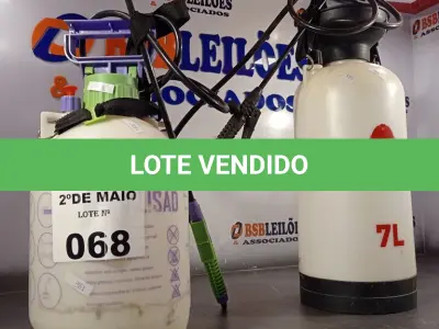 LOTE 068 - 02 PULVERIZADORES MARCAS E MODELOS DIVERSOS. (NO ESTADO, LEILÃO NÃO TEM GARANTIA E NEM DEVOLUÇÃO, SUJEITO A POSSÍVEIS AVARIAS VISÍVEIS/OCULTAS E/OU AUSÊNCIA DE COMPONENTES).