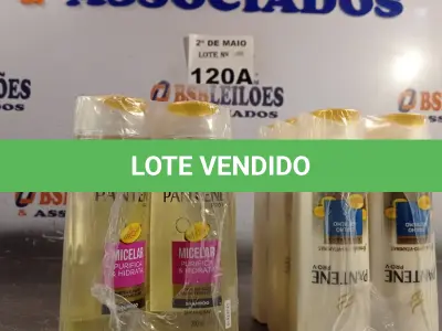 LOTE 120 - 06 FRASCOS DE CONDICIONADOR PANTENE PRO-V BRILHO EXTREMO 175ML E 06 FRASCOS DE SHAMPOO PANTENE PRO-V MICELAR PURIFICA E HIDRATA 200ML. (NO ESTADO, LEILÃO NÃO TEM GARANTIA E NEM DEVOLUÇÃO, SUJEITO A POSSÍVEIS AVARIAS VISÍVEIS/OCULTAS E/OU AUSÊNCIA DE COMPONENTES).