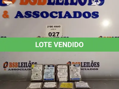 LOTE 027 - 10 HARD DISCO PARA NOTEBOOK MARCAS E MODELOS DIVERSOS. (NO ESTADO, LEILÃO NÃO TEM GARANTIA E NEM DEVOLUÇÃO, SUJEITO A POSSÍVEIS AVARIAS VISÍVEIS/OCULTAS E/OU AUSÊNCIA DE COMPONENTES).