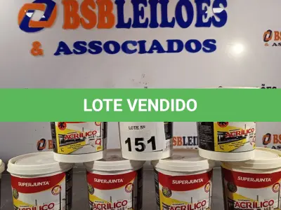 LOTE 151 - 08 KG DE REJUNTAMENTO ACRÍLICO SUPER JUNTA. (NO ESTADO, LEILÃO NÃO TEM GARANTIA E NEM DEVOLUÇÃO, SUJEITO A POSSÍVEIS AVARIAS VISÍVEIS/OCULTAS E/OU AUSÊNCIA DE COMPONENTES).