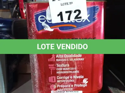 LOTE 172 - 01 LATA DE SELADOR ACRÍLICO EUCATEX 16L. (NO ESTADO, LEILÃO NÃO TEM GARANTIA E NEM DEVOLUÇÃO, SUJEITO A POSSÍVEIS AVARIAS VISÍVEIS/OCULTAS E/OU AUSÊNCIA DE COMPONENTES).