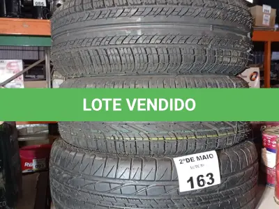 LOTE 163 - 03 PNEUS REMOLD NAS MEDIDAS:205/60/16, 185/60/14 E 195/50/15. (NO ESTADO, LEILÃO NÃO TEM GARANTIA E NEM DEVOLUÇÃO, SUJEITO A POSSÍVEIS AVARIAS VISÍVEIS/OCULTAS E/OU AUSÊNCIA DE COMPONENTES).