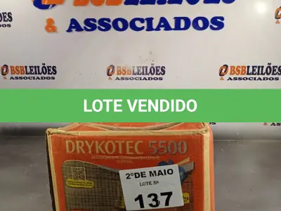 LOTE 137 - 01 CAIXA DE DRYKOTEC 5500, REVESTIMENTO IMPERMEABILIZANTE FLEXÍVEL. (NO ESTADO, LEILÃO NÃO TEM GARANTIA E NEM DEVOLUÇÃO, SUJEITO A POSSÍVEIS AVARIAS VISÍVEIS/OCULTAS E/OU AUSÊNCIA DE COMPONENTES).