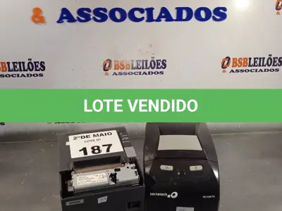 LOTE 187 - 02 IMPRESSORAS DE CUPOM SENDO: 01 BEMATECH NÃO FISCAL E 01 EPSON. (NO ESTADO, LEILÃO NÃO TEM GARANTIA E NEM DEVOLUÇÃO, SUJEITO A POSSÍVEIS AVARIAS VISÍVEIS/OCULTAS E/OU AUSÊNCIA DE COMPONENTES).