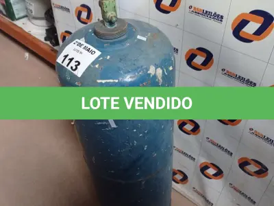LOTE 113 - 01 CILINDRO DE GÁS NÃO INFLAMÁVEL. (NO ESTADO, LEILÃO NÃO TEM GARANTIA E NEM DEVOLUÇÃO, SUJEITO A POSSÍVEIS AVARIAS VISÍVEIS/OCULTAS E/OU AUSÊNCIA DE COMPONENTES).