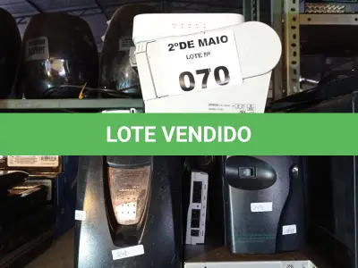 LOTE 070 - 02 NOBREAKS, 02 IMPRESSORAS DE CUPOM E ELETRÔNICOS MARCAS E MODELOS DIVERSOS. (NO ESTADO, LEILÃO NÃO TEM GARANTIA E NEM DEVOLUÇÃO, SUJEITO A POSSÍVEIS AVARIAS VISÍVEIS/OCULTAS E/OU AUSÊNCIA DE COMPONENTES).